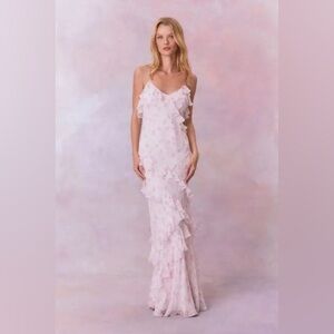 LoveShackFancy Rialto Dress in Sterling Dusk